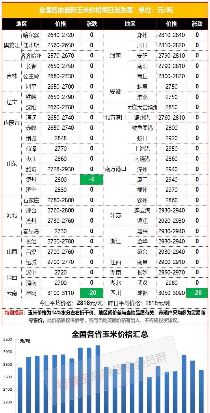 玉米价格最新动态，今天的市场分析